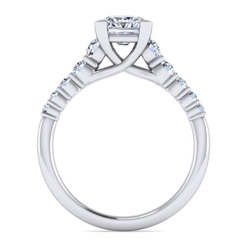 14K White Gold Princess Cut Diamond Engagement Ring