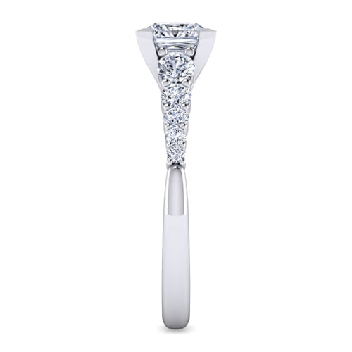 14K White Gold Princess Cut Diamond Engagement Ring