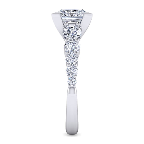 14K White Gold Princess Cut Diamond Engagement Ring