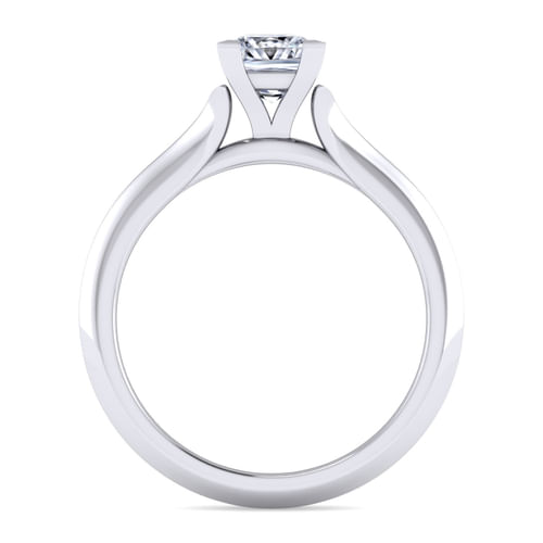 14K White Gold Princess Cut Diamond Engagement Ring