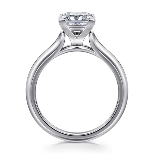 14K White Gold Princess Cut Diamond Engagement Ring