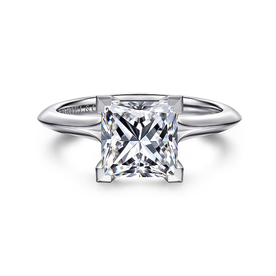 Gabriel - 14K White Gold Princess Cut Diamond Engagement Ring