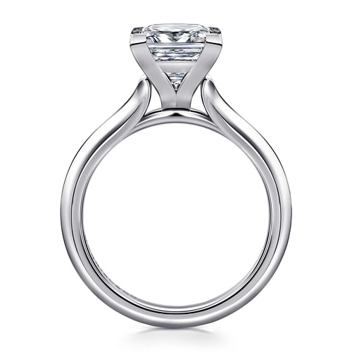 14K White Gold Princess Cut Diamond Engagement Ring