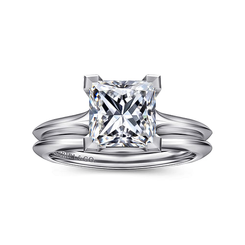 14K White Gold Princess Cut Diamond Engagement Ring