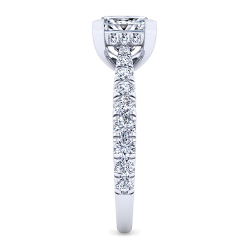 14K White Gold Princess Cut Diamond Engagement Ring