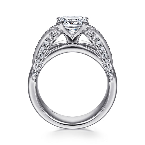 14K White Gold Princess Cut Diamond Engagement Ring