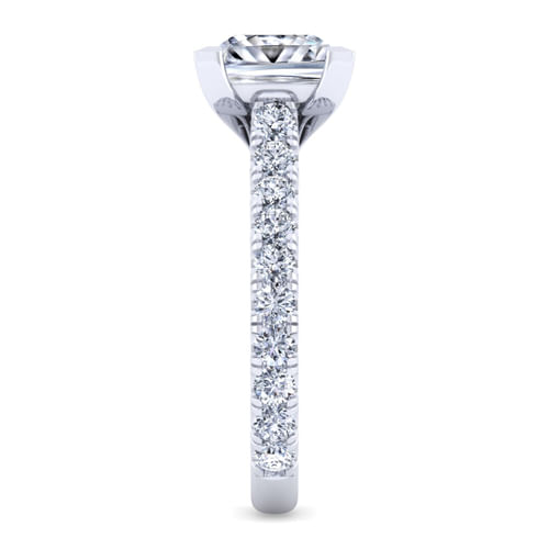 14K White Gold Princess Cut Diamond Engagement Ring