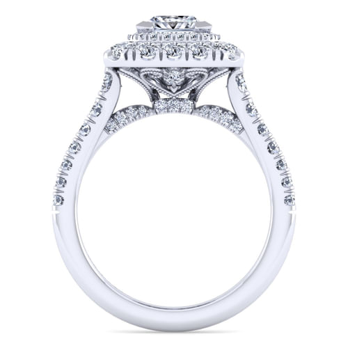 14K White Gold Princess Cut Diamond Engagement Ring