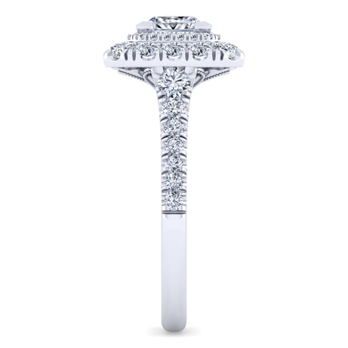 14K White Gold Princess Cut Diamond Engagement Ring