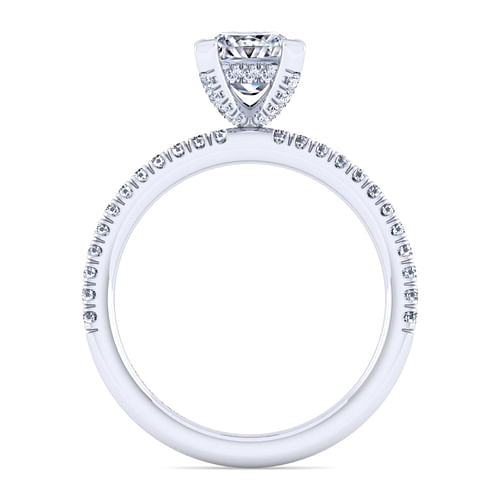 14K White Gold Princess Cut Diamond Engagement Ring