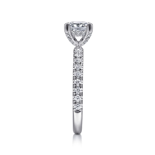 14K White Gold Princess Cut Diamond Engagement Ring