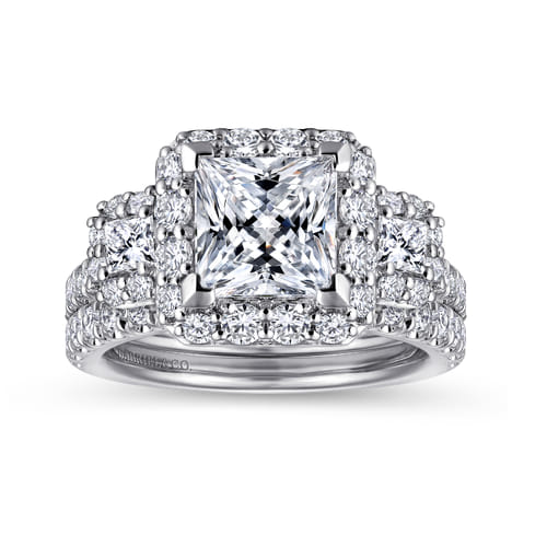 14K White Gold Princess Cut Diamond Engagement Ring 14K White Gold Princess Cut Diamond Engagement Ring