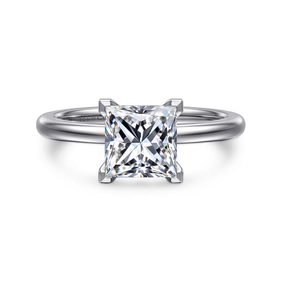 Gabriel - 14K White Gold Princess Cut Diamond Engagement Ring