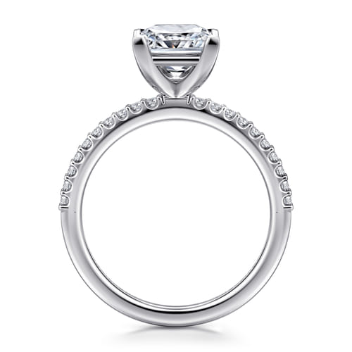 14K White Gold Princess Cut Diamond Engagement Ring
