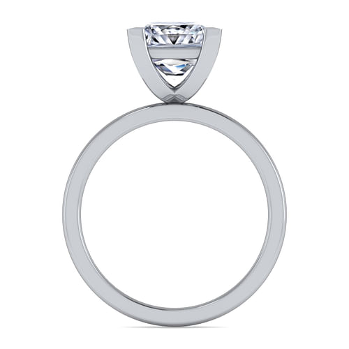 14K White Gold Princess Cut Diamond Engagement Ring