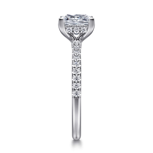 14K White Gold Princess Cut Diamond Engagement Ring