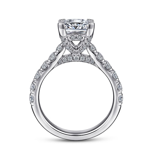 14K White Gold Princess Cut Diamond Engagement Ring