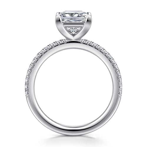 14K White Gold Princess Cut Diamond Engagement Ring