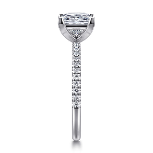 14K White Gold Princess Cut Diamond Engagement Ring