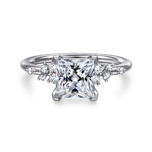 14K White Gold Princess Cut Diamond Engagement Ring 14K White Gold Princess Cut Diamond Engagement Ring