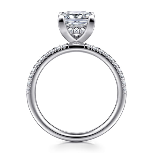 14K White Gold Princess Cut Diamond Engagement Ring