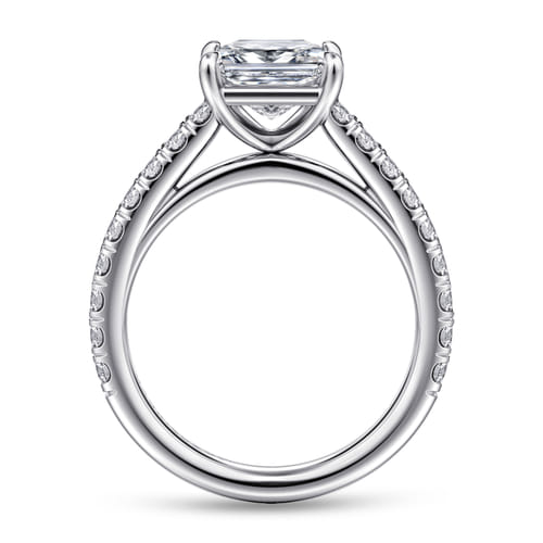14K White Gold Princess Cut Diamond Engagement Ring
