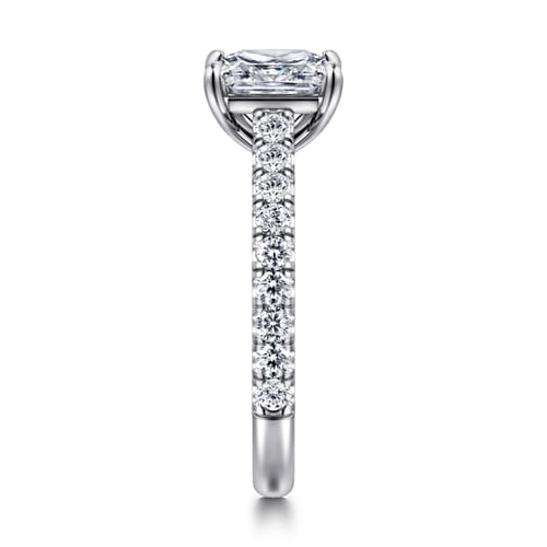 14K White Gold Princess Cut Diamond Engagement Ring