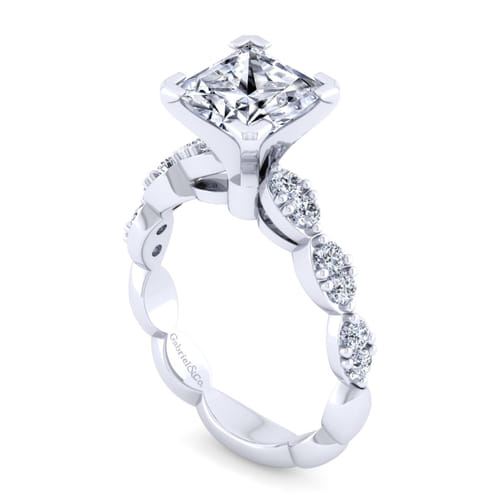 14K White Gold Princess Cut Diamond Engagement Ring 14K White Gold Princess Cut Diamond Engagement Ring