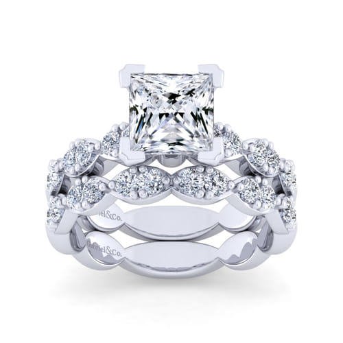 14K White Gold Princess Cut Diamond Engagement Ring 14K White Gold Princess Cut Diamond Engagement Ring