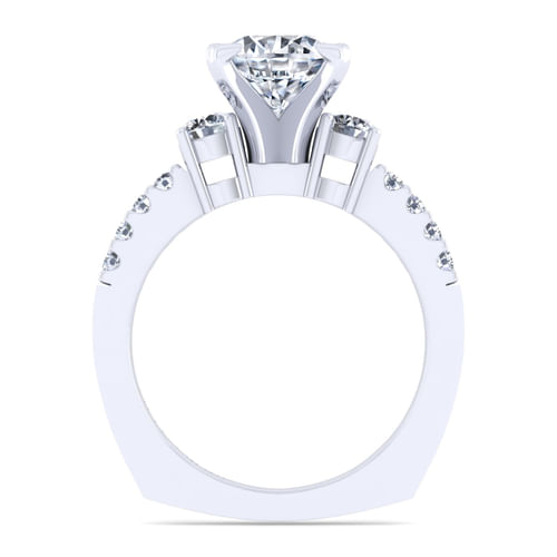 14K White Gold Princess Cut Diamond Engagement Ring