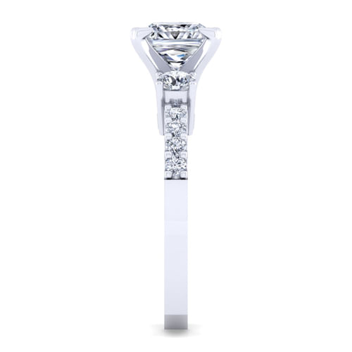 14K White Gold Princess Cut Diamond Engagement Ring