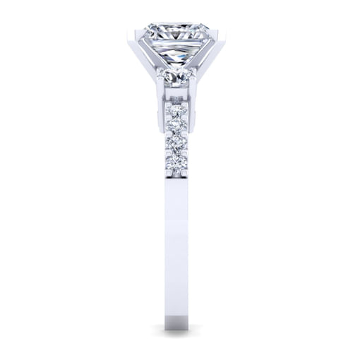 14K White Gold Princess Cut Diamond Engagement Ring