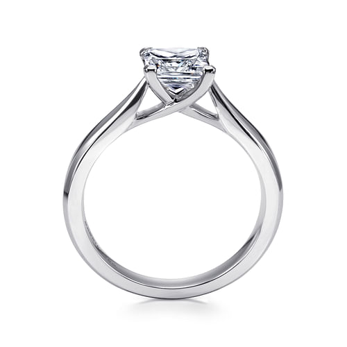 14K White Gold Princess Cut Diamond Engagement Ring