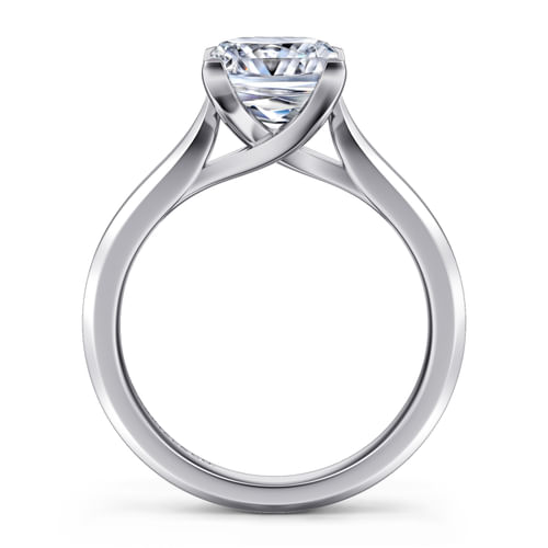 14K White Gold Princess Cut Diamond Engagement Ring