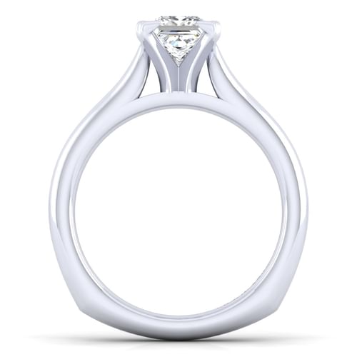 14K White Gold Princess Cut Diamond Engagement Ring