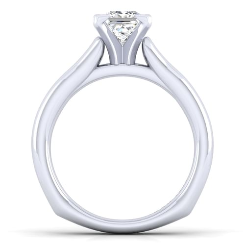 14K White Gold Princess Cut Diamond Engagement Ring