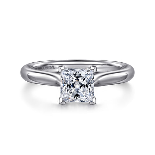 14K White Gold Princess Cut Diamond Engagement Ring