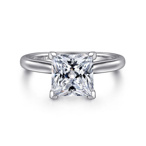 14K White Gold Princess Cut Diamond Engagement Ring
