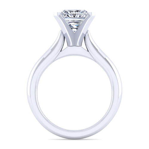 14K White Gold Princess Cut Diamond Engagement Ring