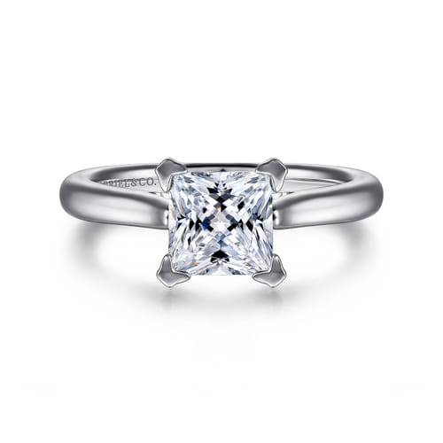 14K White Gold Princess Cut Diamond Engagement Ring