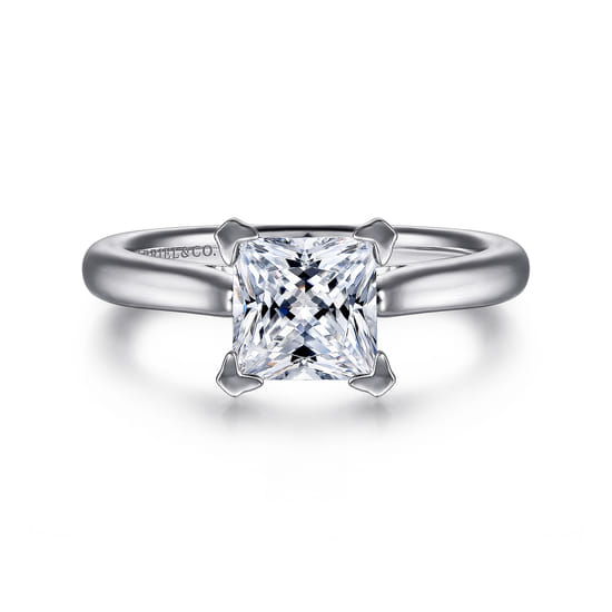 Gabriel - 14K White Gold Princess Cut Diamond Engagement Ring