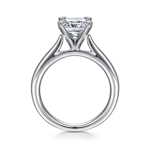 14K White Gold Princess Cut Diamond Engagement Ring