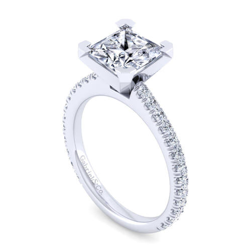 14K White Gold Princess Cut Diamond Engagement Ring 14K White Gold Princess Cut Diamond Engagement Ring
