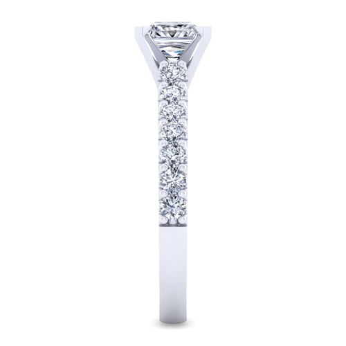 14K White Gold Princess Cut Diamond Engagement Ring