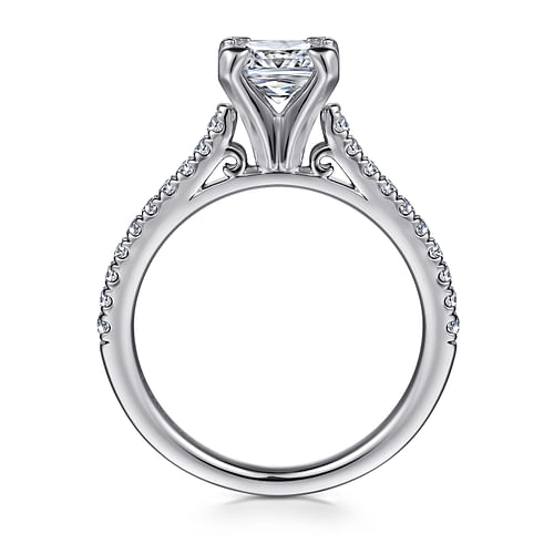 14K White Gold Princess Cut Diamond Engagement Ring