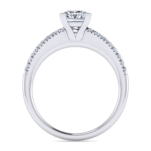 14K White Gold Princess Cut Diamond Engagement Ring