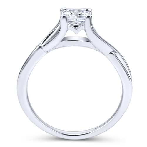 14K White Gold Princess Cut Diamond Engagement Ring