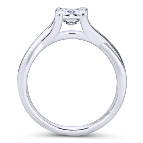 14K White Gold Princess Cut Diamond Engagement Ring
