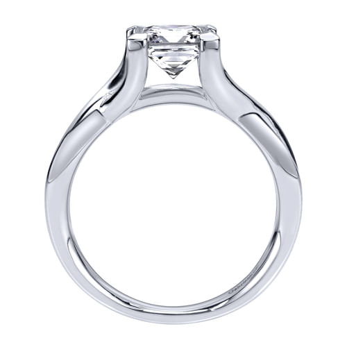 14K White Gold Princess Cut Diamond Engagement Ring