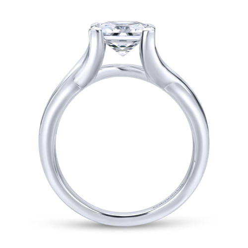 14K White Gold Princess Cut Diamond Engagement Ring